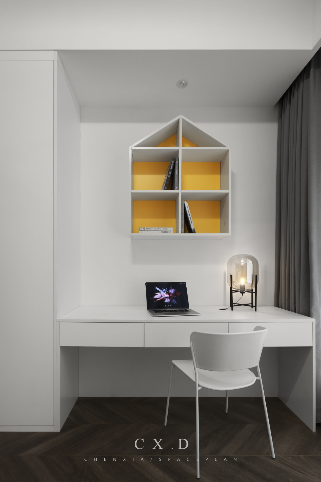 谱色辰夏作品 | 淮安 86 平米学区房打造活泼沉稳的秘密花园-21