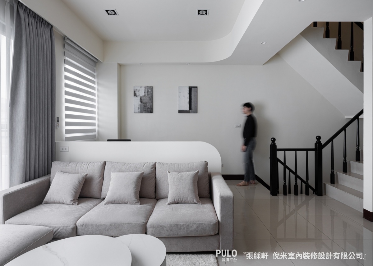 台中4层楼极简灰白色调透天居家装潢丨中国台中丨倪米室内装修设计有限公司-55