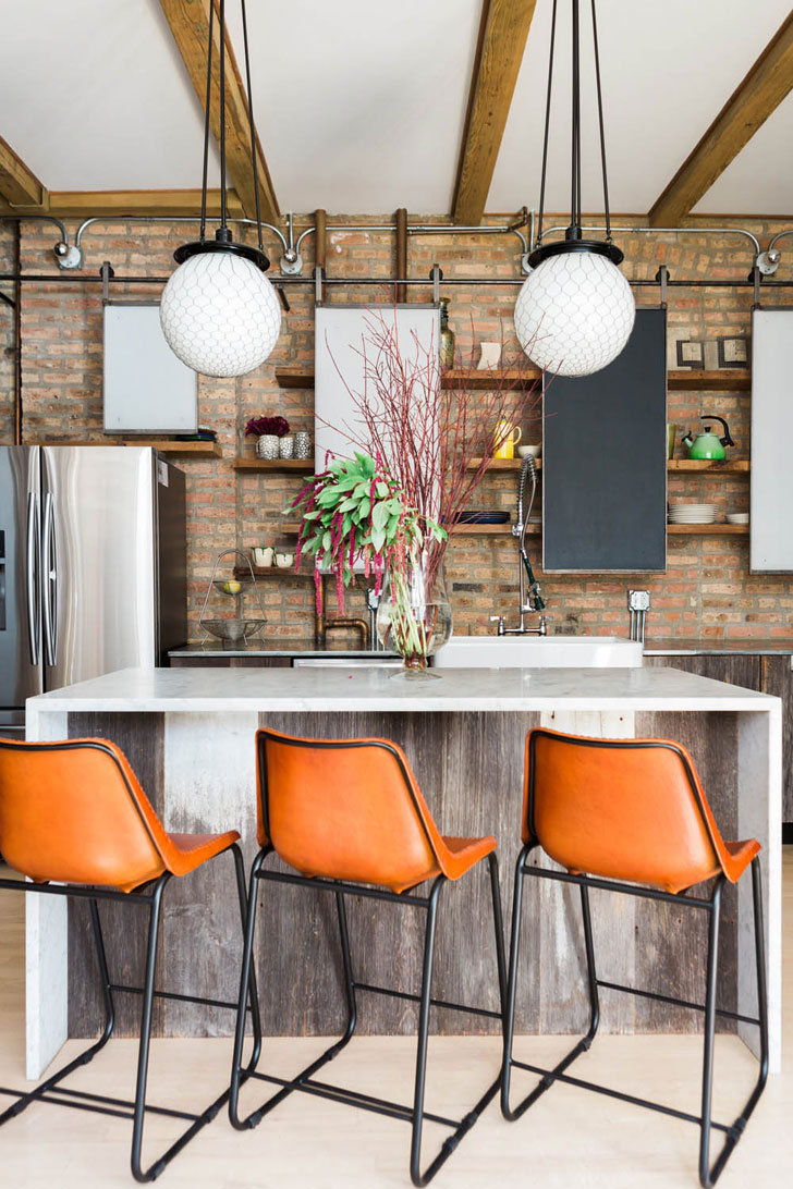 芝加哥旧工厂里的艺术画廊式波西米亚风公寓-8