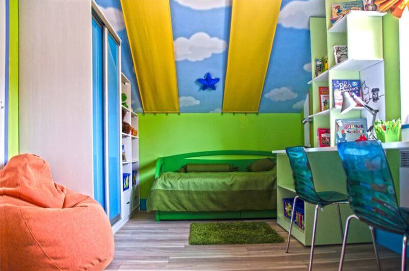 儿童阁楼卧室设计-16