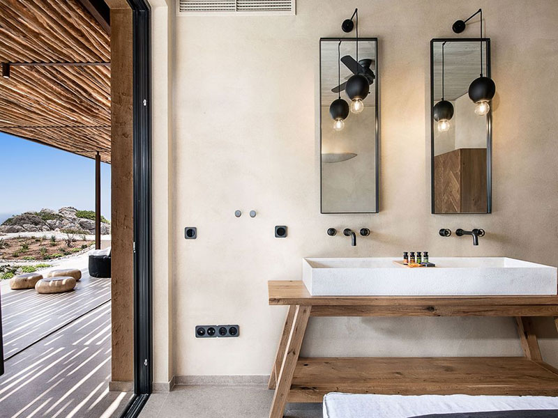 希腊克里特岛自然风光中的时尚别墅设计-8