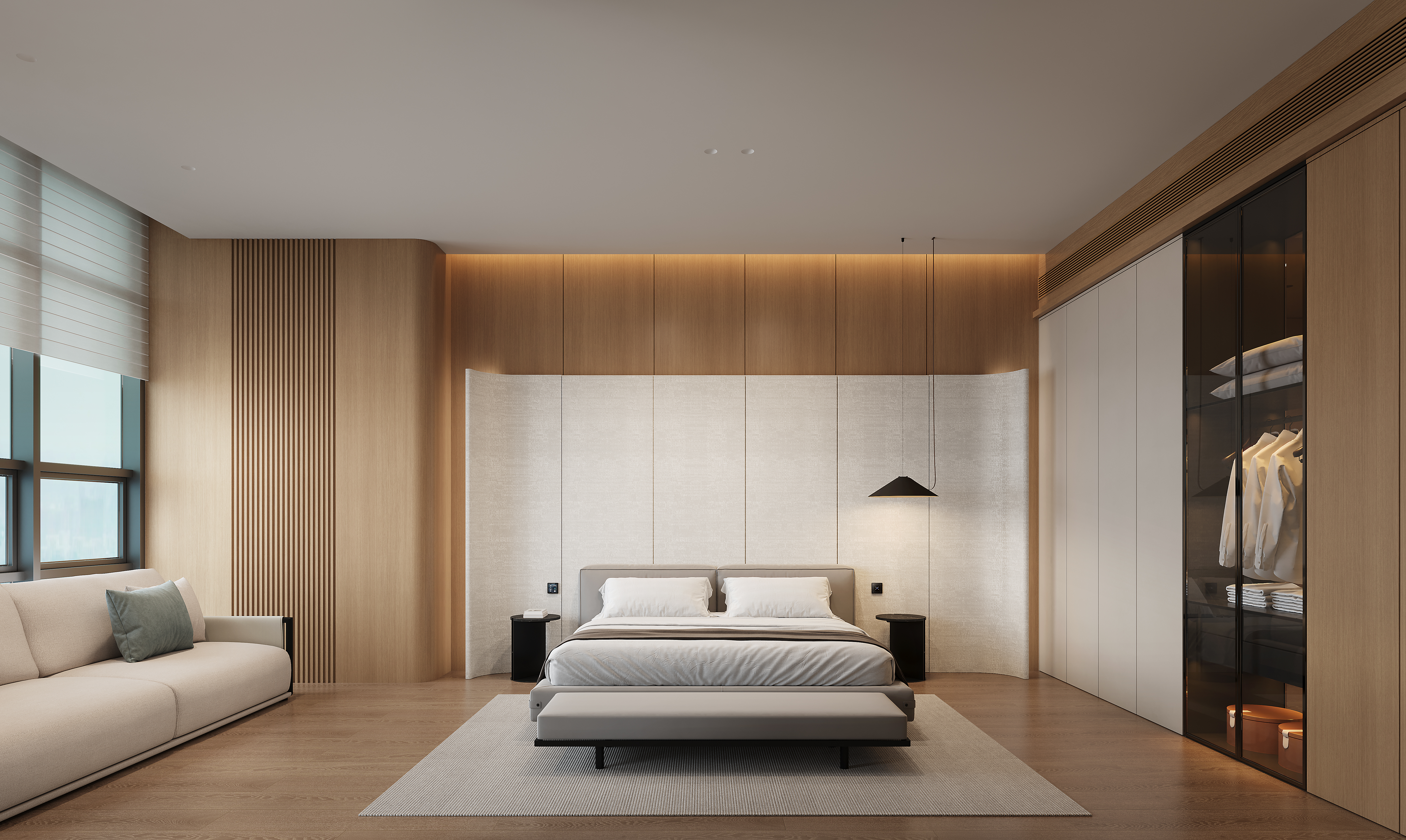 现代卧室&衣帽间-0