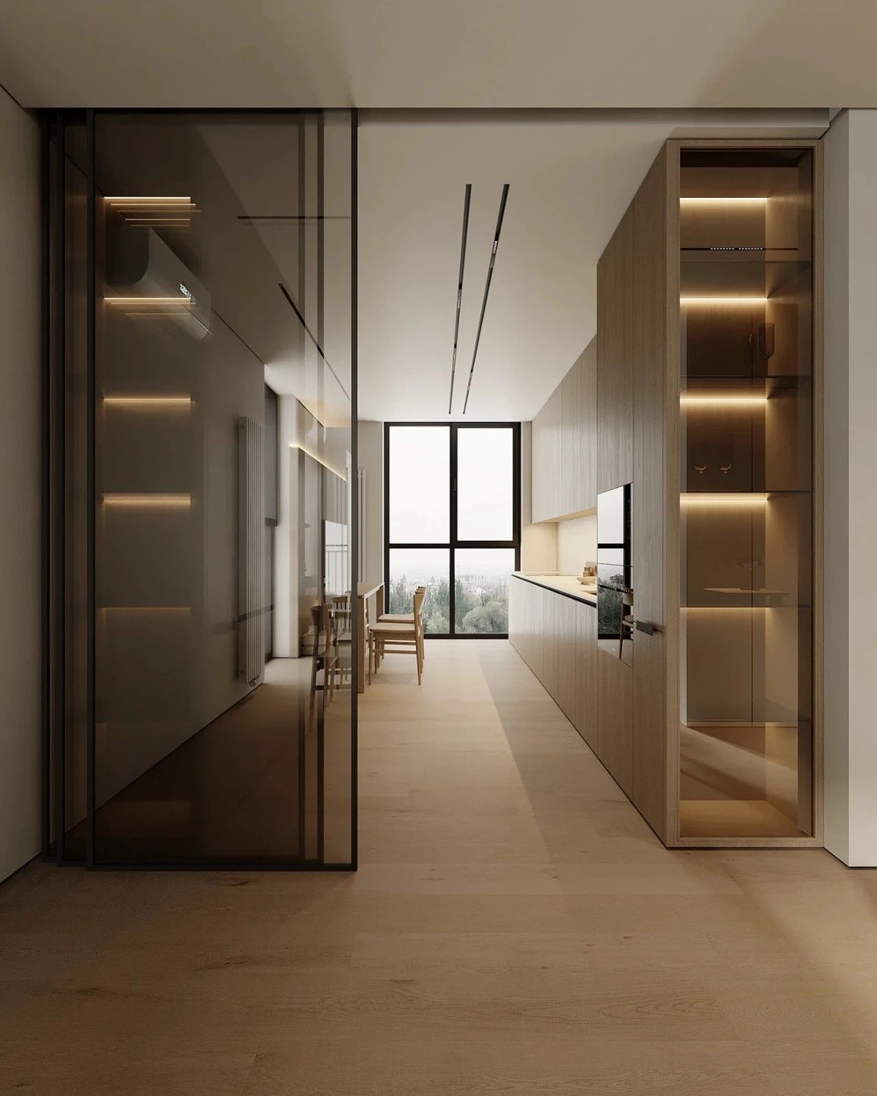 原木系奶油风极简空间loft公寓设计丨URSA STUDIO-15