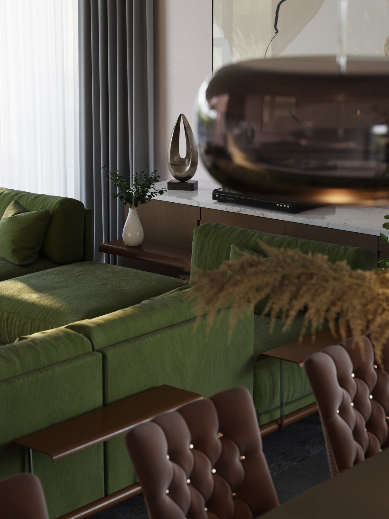 现代风遇上绿色系，精简的效果展示！-7