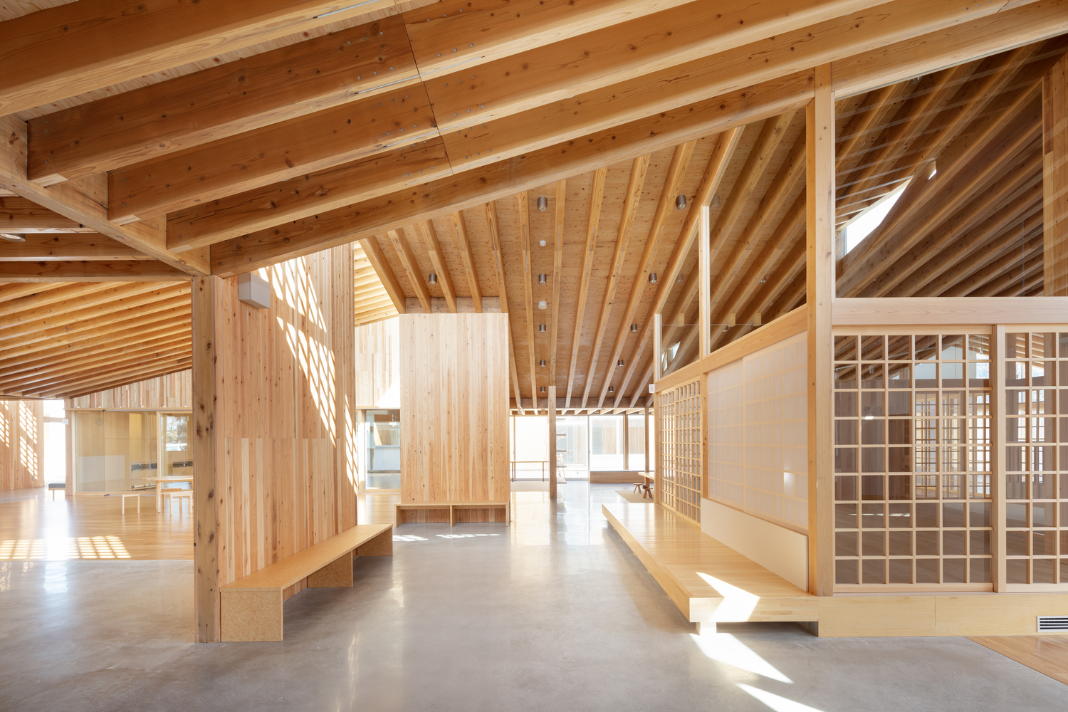 日本 Taga 镇社区学习中心 · 木结构空间营造社区交流新场所-8
