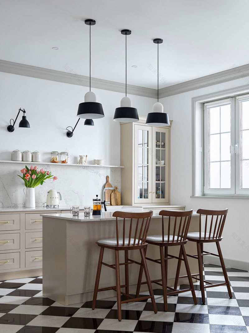 现代风格与古典元素的完美融合 | 明亮公寓设计-9