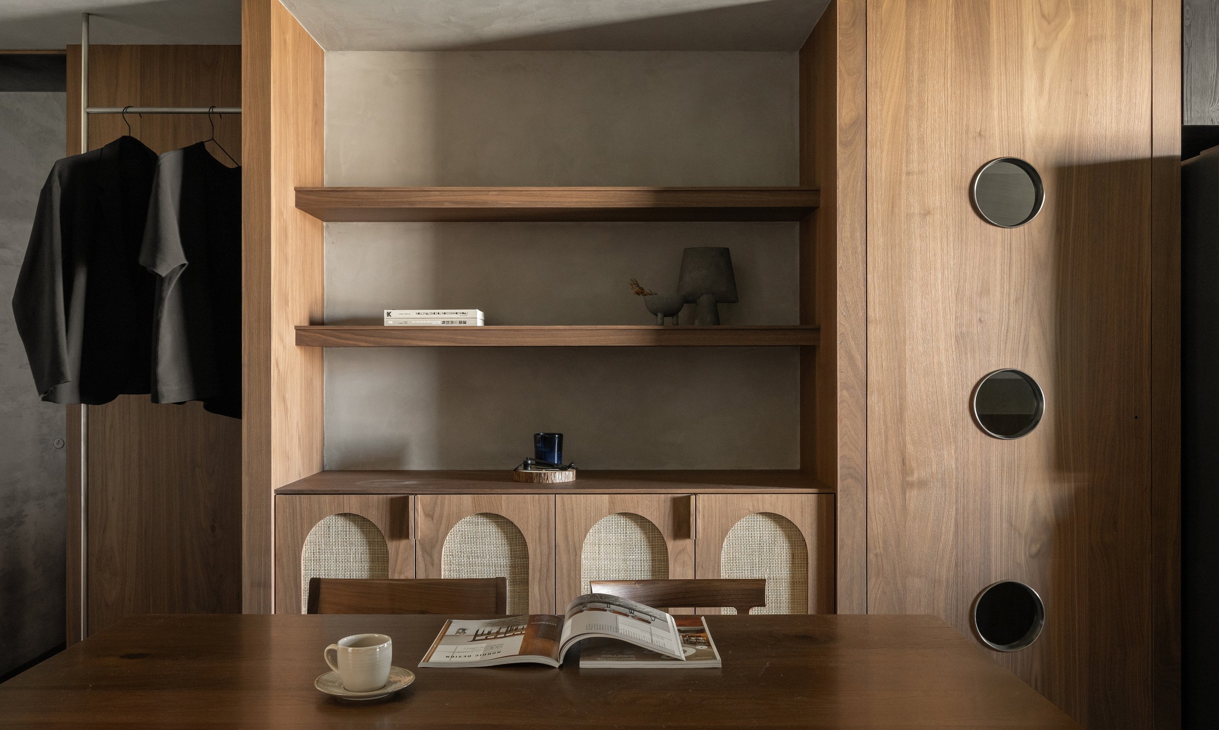 木介空间设计 | 胡桃木色的经典搭配，内敛高级！-8