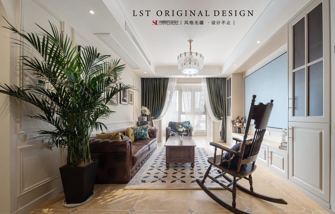 斑斓时光复古客厅设计-0