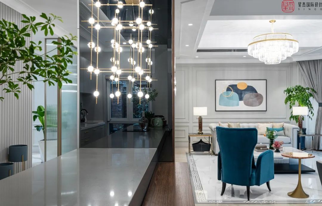 实景力作 | 350㎡新古典独栋别墅   明亮开阔的墅居空间-9