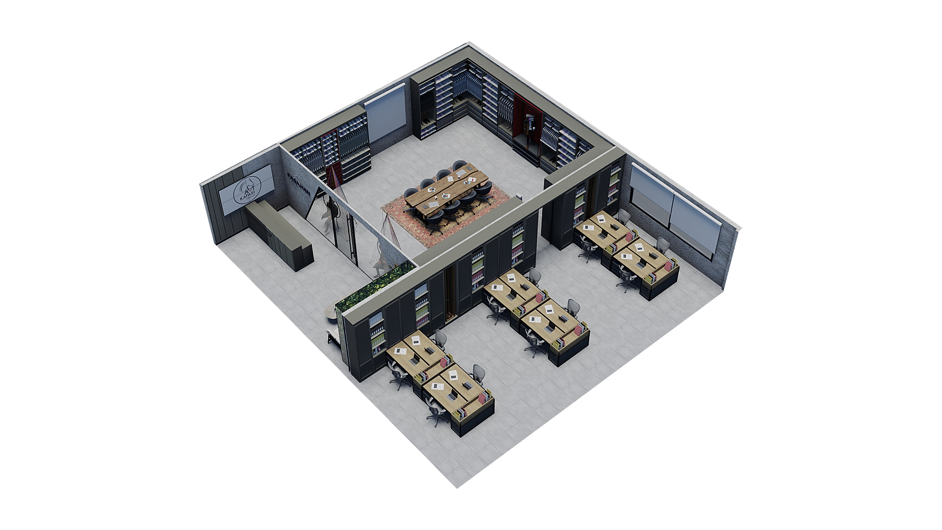 PAŞAHAN TEKSTİL SHOWROOM AND OFFICE DESIGN ALTERNATİF 3-10