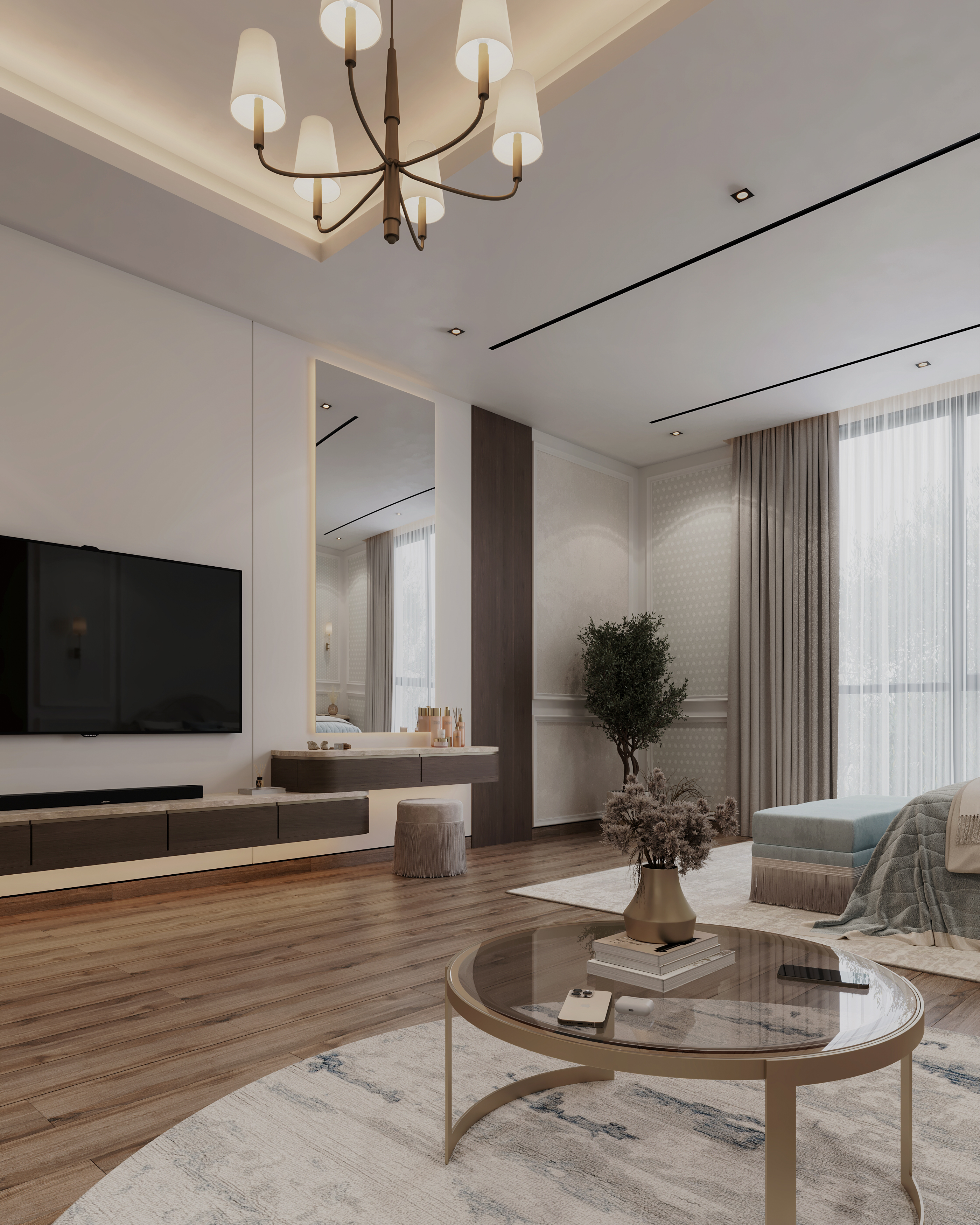 奢华新古典主义主卧丨阿联酋阿布扎比丨Archpix Engineering Consultants-10