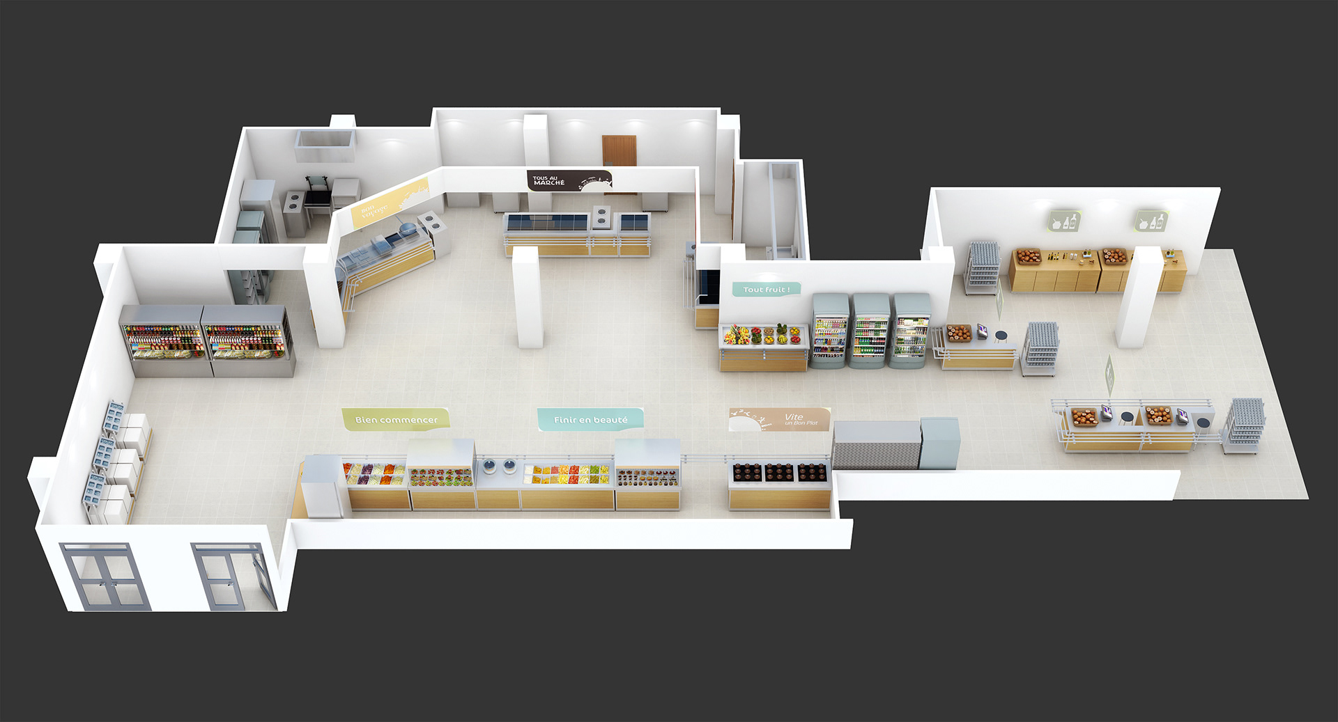 Restaurant Axonometric Studies - 3D Plans (Archive)-10