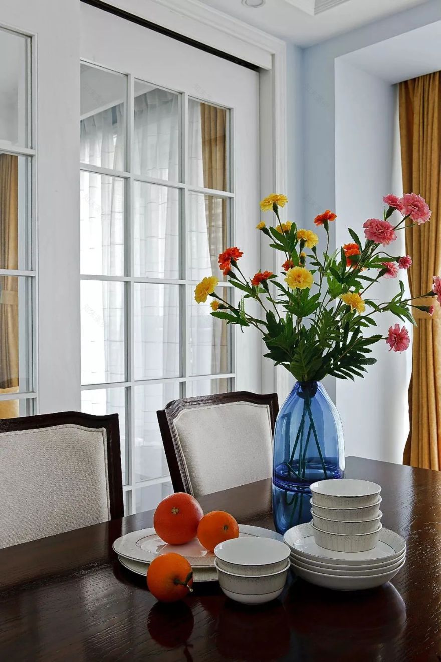 咸阳 105㎡现代美式,蓝白优雅调,活力情趣风!-1