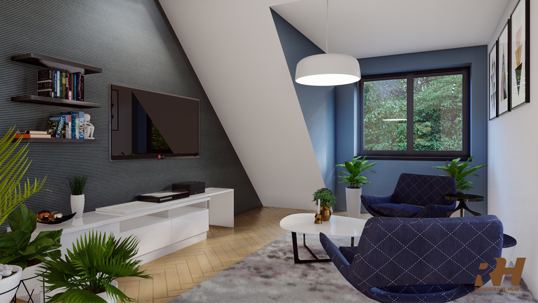 Residential House Interior Design & 3D Rendering-10