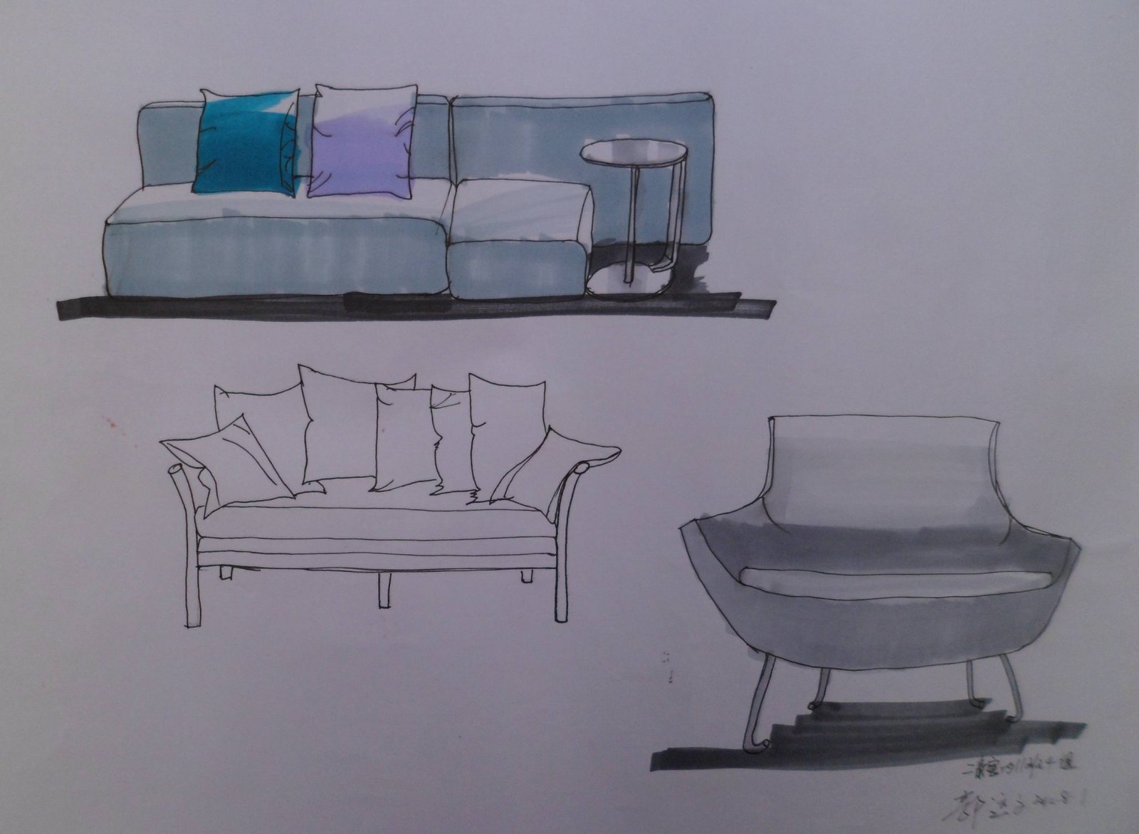 WYD+无影——几年前在特训营的手绘线稿单体-7