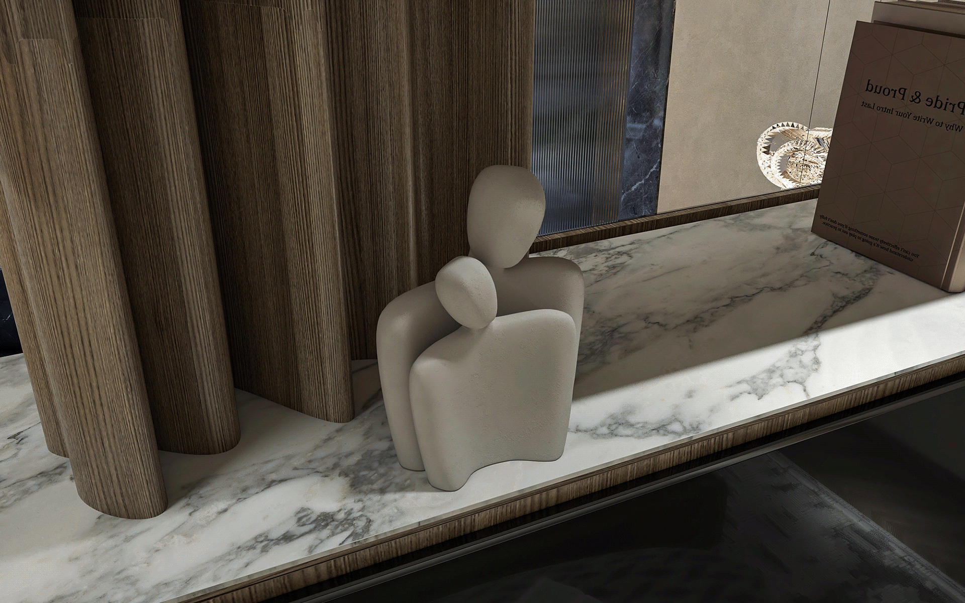 开罗主卧及开放式浴室与全景浴缸设计丨埃及开罗-15