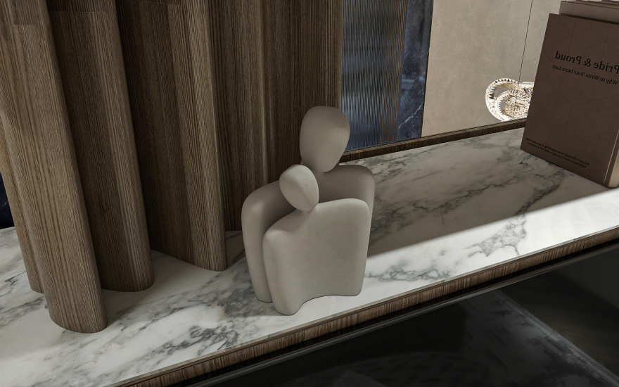 开罗主卧及开放式浴室与全景浴缸设计丨埃及开罗-15