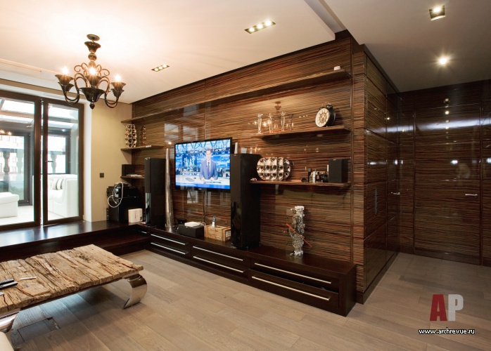 现代风格带紫檀木面板的小户型三居室公寓室内设计丨俄罗斯莫斯科丨安德烈耶夫·弗拉季斯拉夫-14