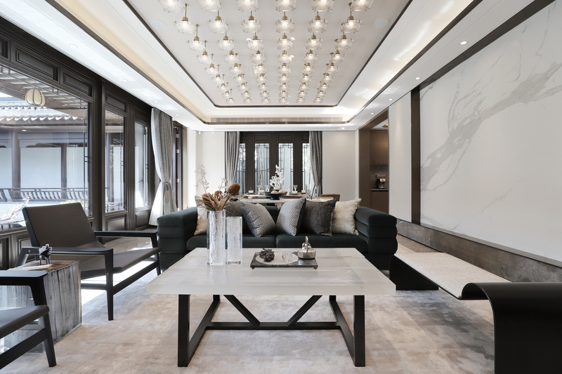 嘉兴桐乡濮园杏林苑S340户型合院样板房软装工程-21