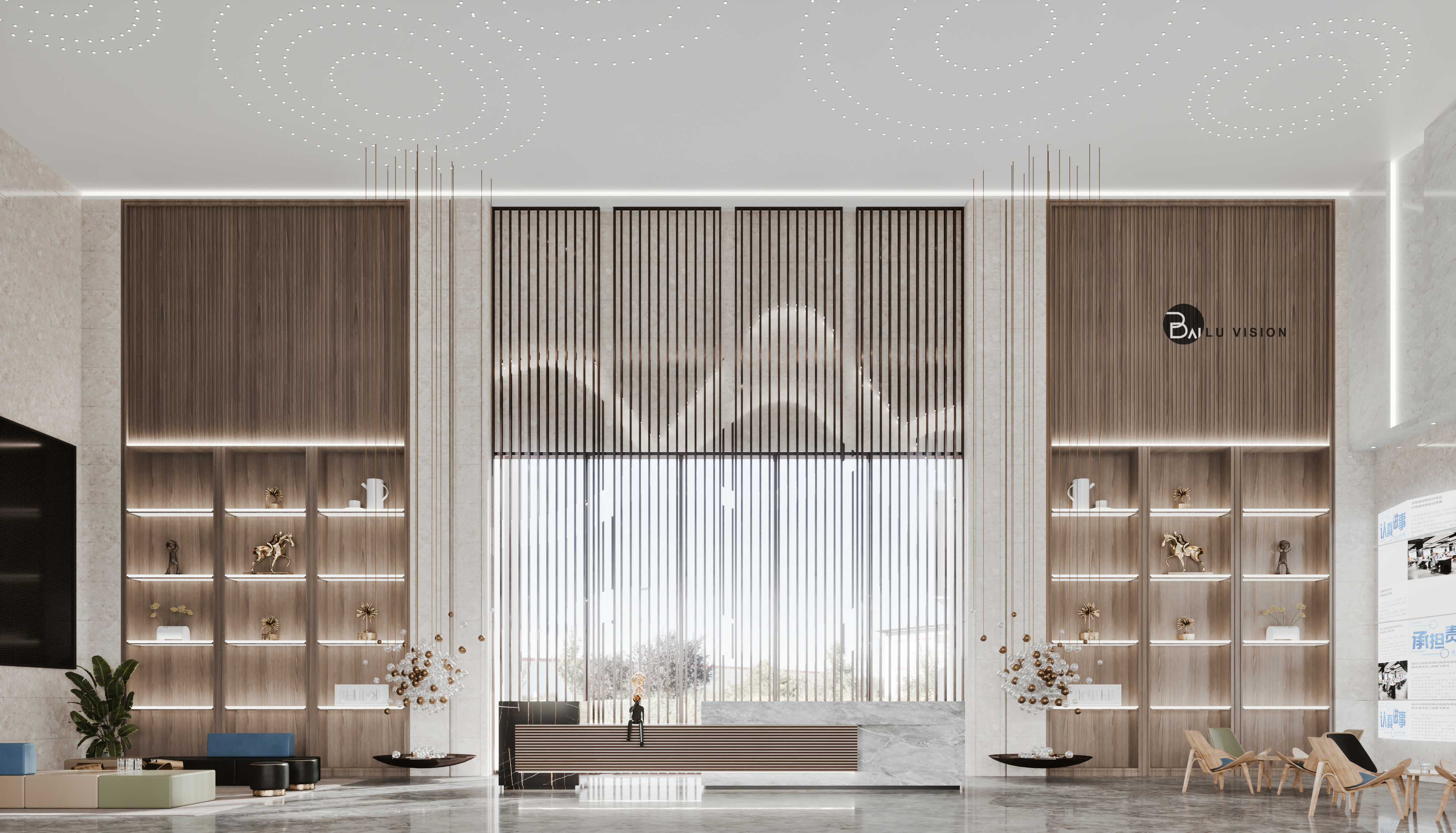 现代办公大厅设计-4