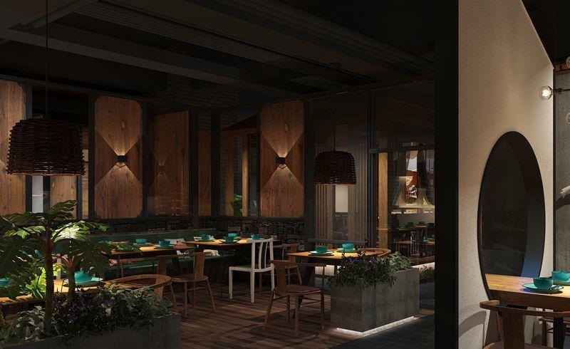 杭州品尚设计中秋万达店主题餐厅设计-13