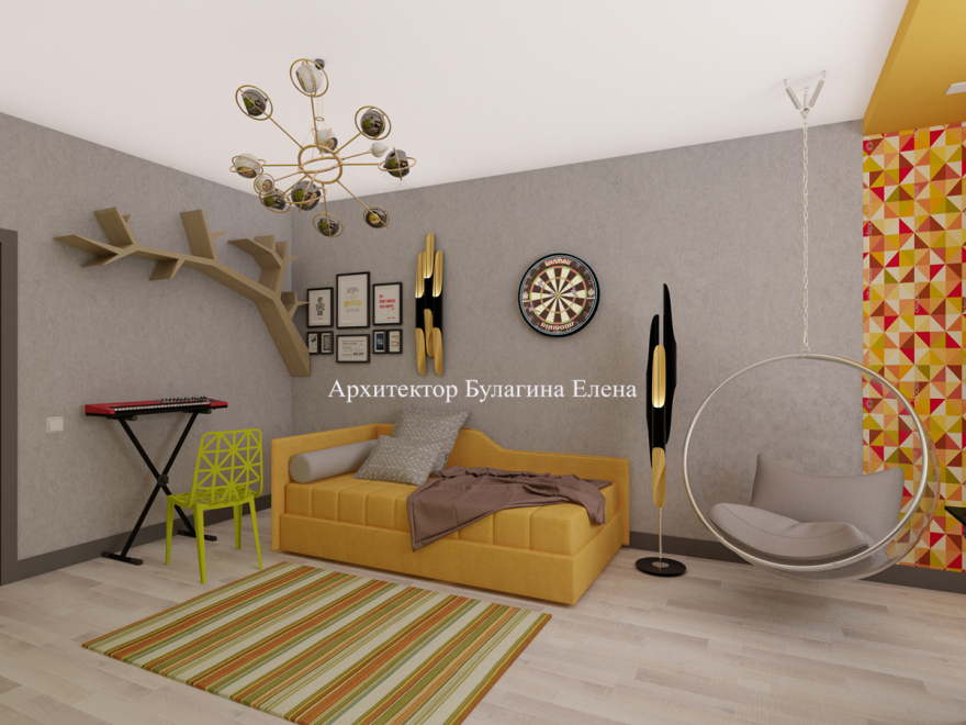 莫斯科两儿童房生态风格公寓设计项目丨俄罗斯莫斯科丨Булагина Елена(布尔拉金娜·叶连娜)-37