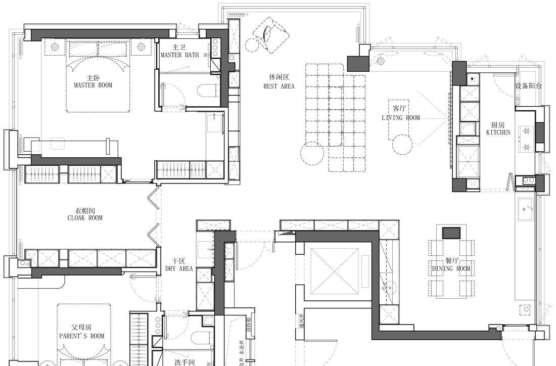 黑白极简×职住一体的家-5