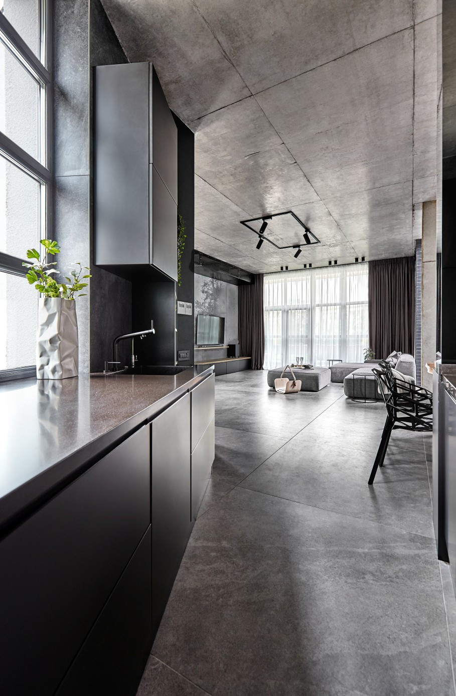 罗马尼亚顶层公寓工业风格设计案例-39