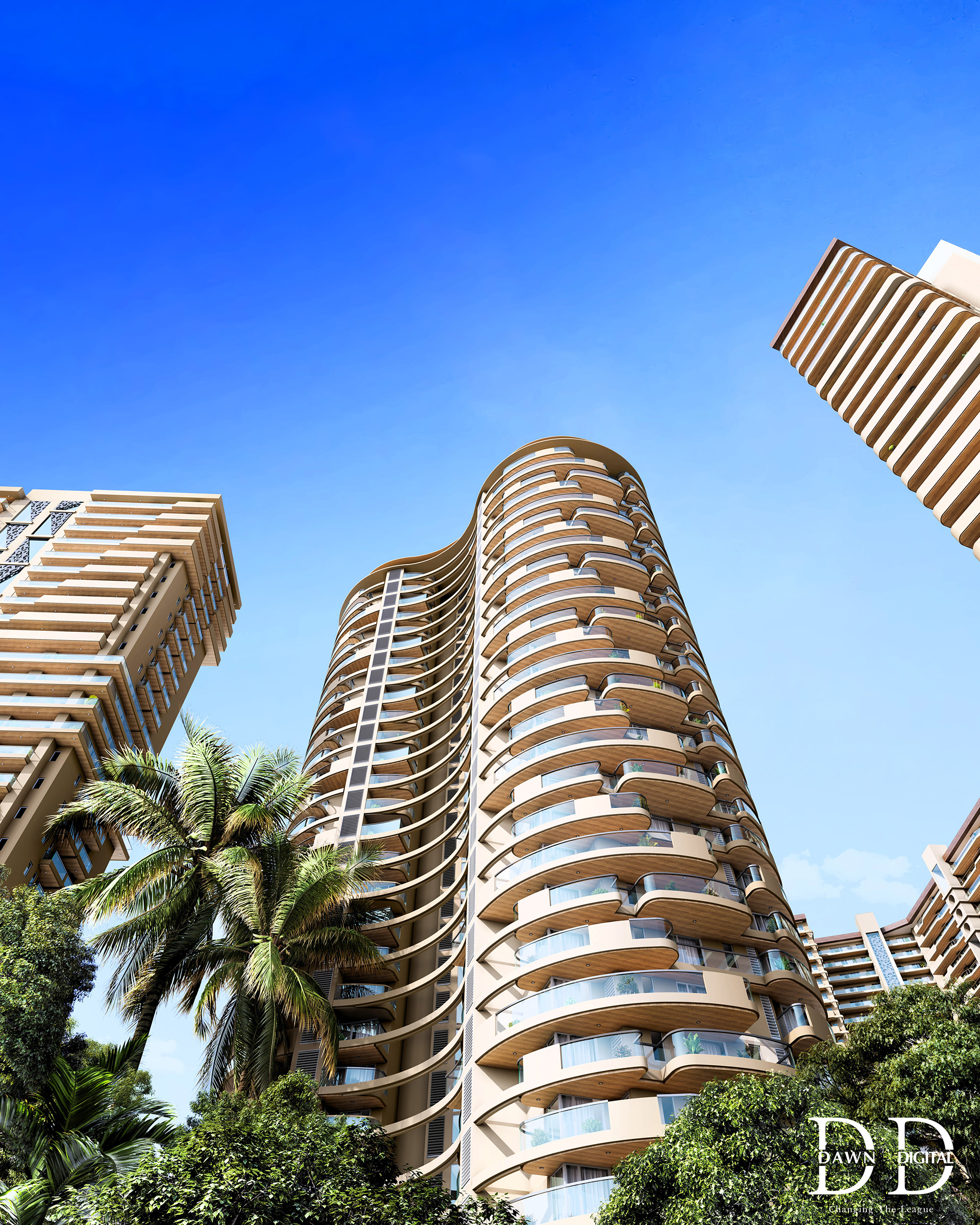 多层住宅建筑丨IndiaChandigarh丨Dawn Digital Studio-21