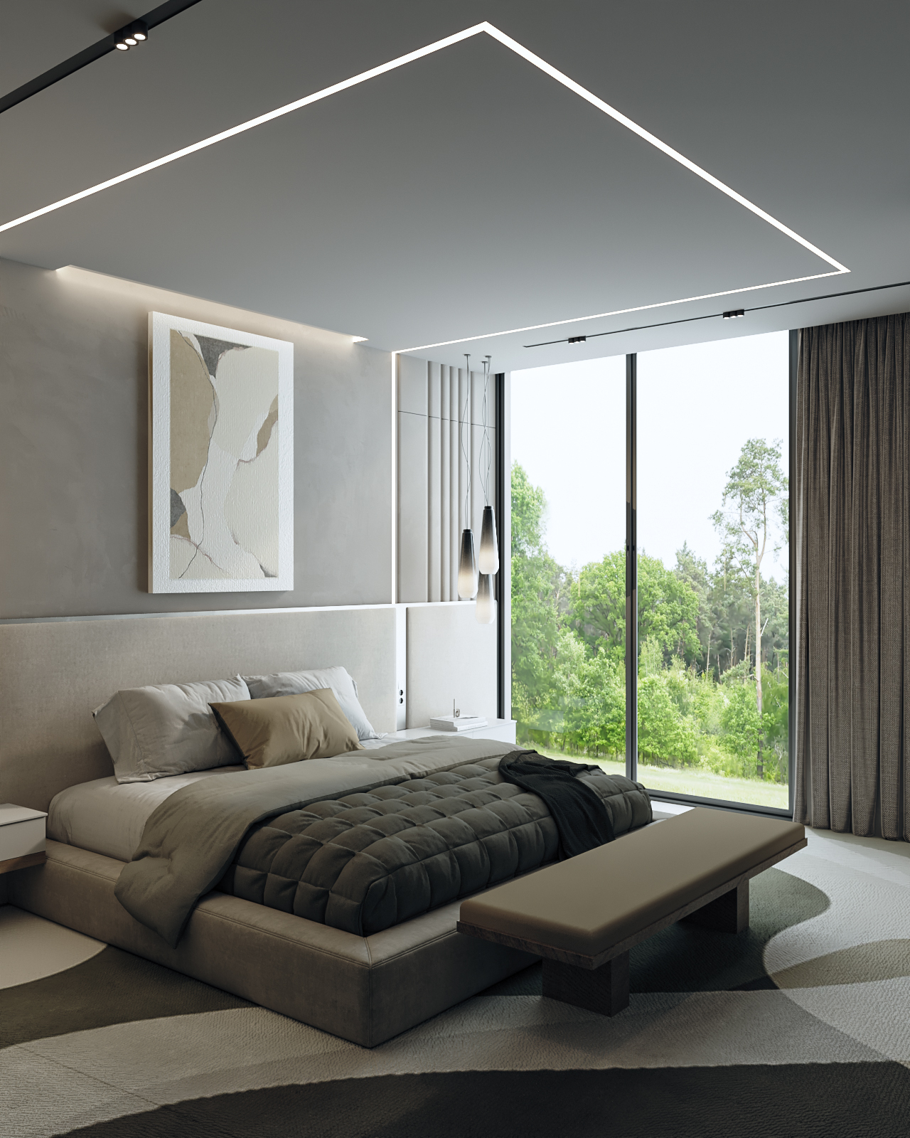 Luminous Contemporary chalet interior-8