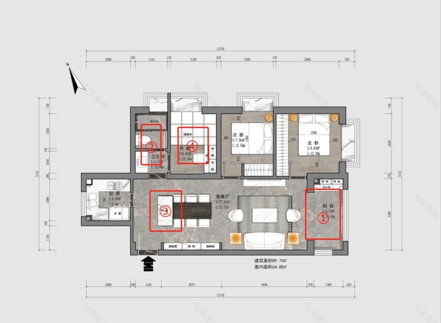 润城五区 89㎡现代北欧风,舒适自然,设计巧妙-11