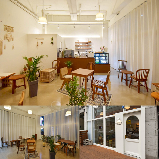 温暖 14 坪的“白色&木质”咖啡馆设计-1