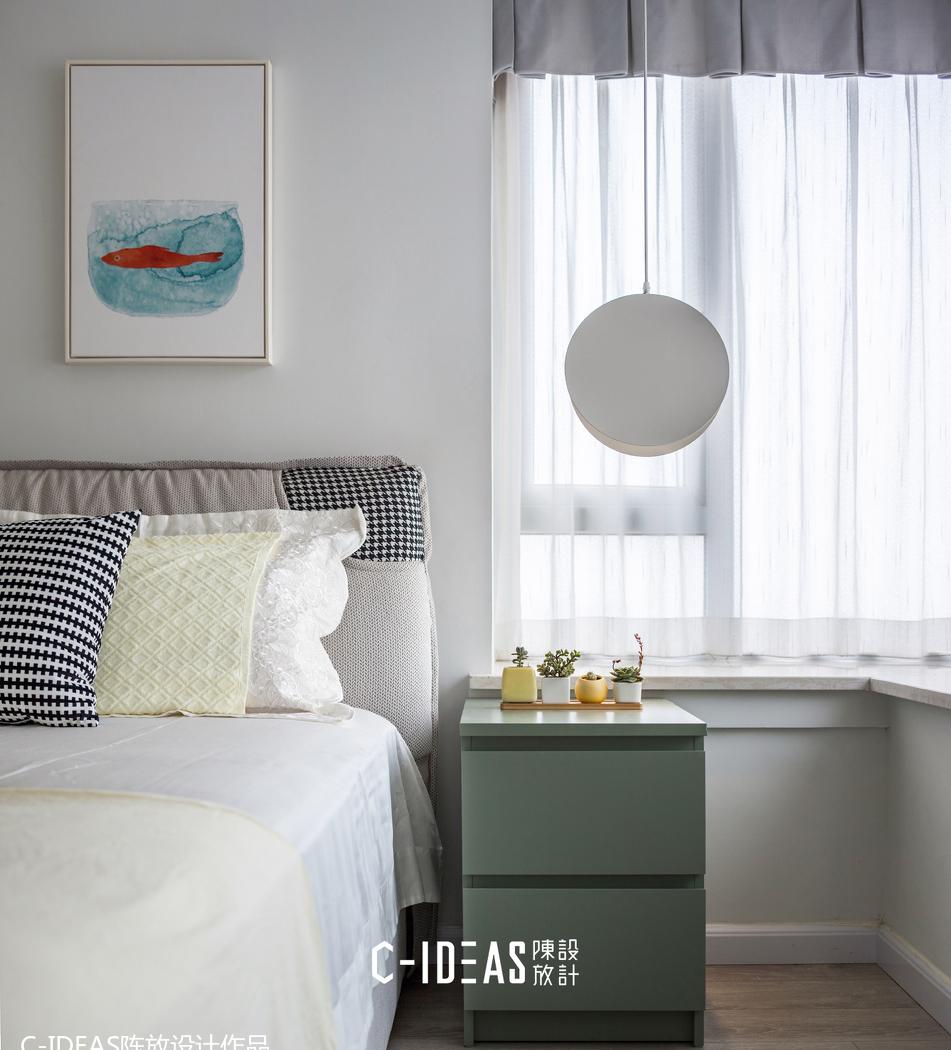 武汉陈放设计丨平层丨邻家薄荷绿-26