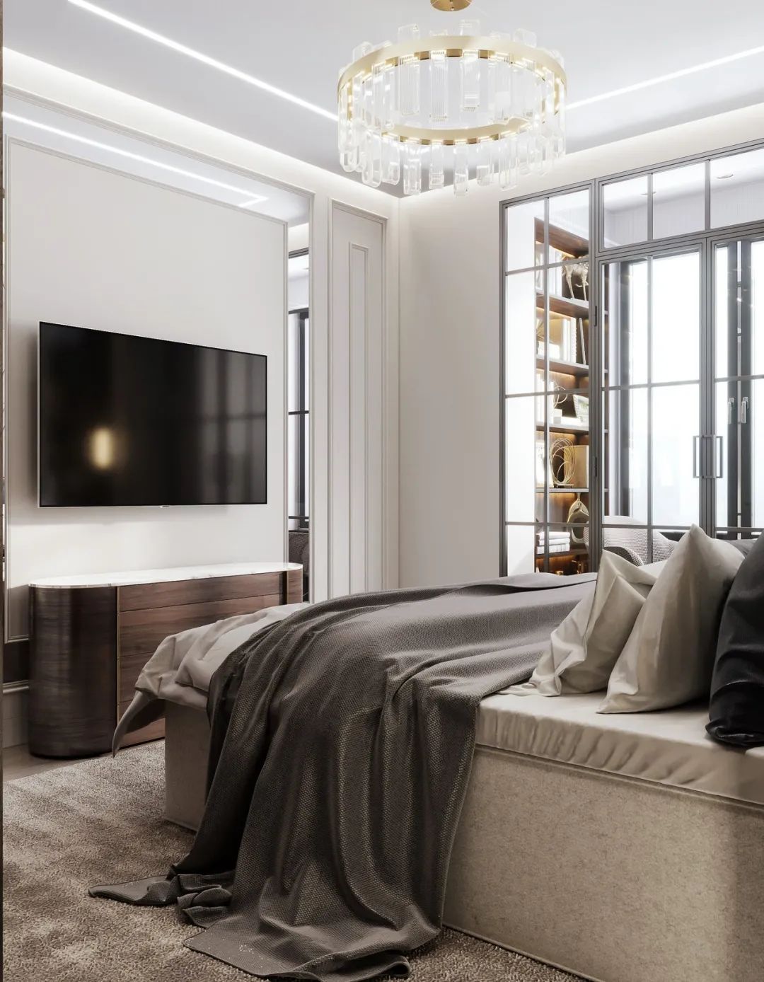 87㎡黄铜轻奢时尚家居丨Artis Interiors-32