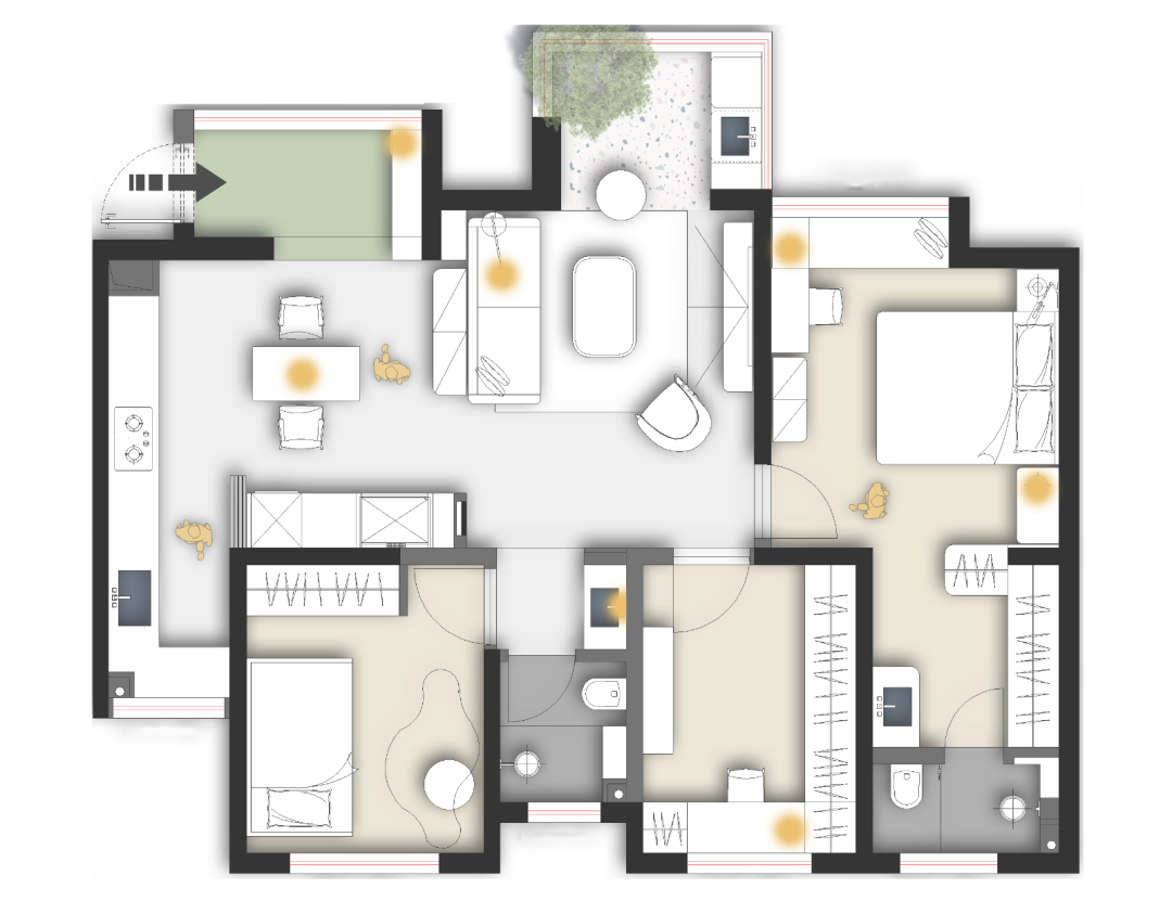 光与影的邂逅 · 现代北欧风格家居设计丨中国西安丨泽一软装,泽木制造-24