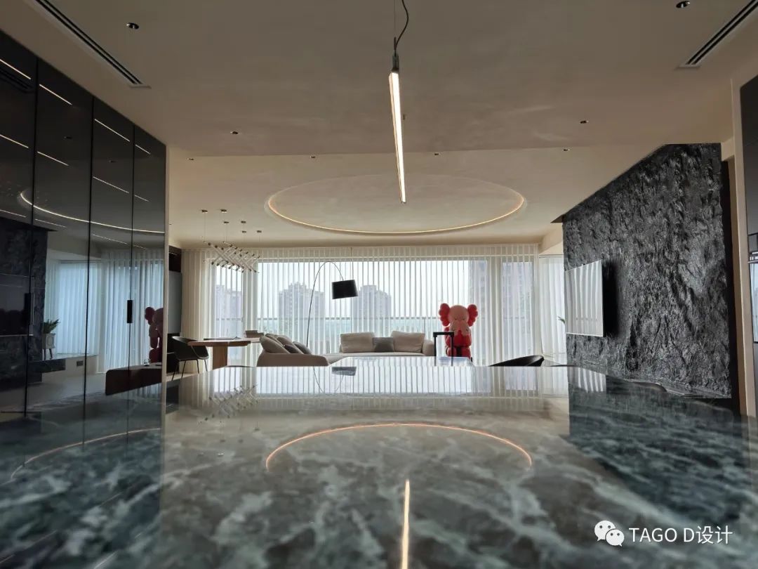 杭州君临天下极简诧寂风格大平层设计丨中国杭州丨浙江天工装饰工程有限公司 TAGO D 设计工作室-40