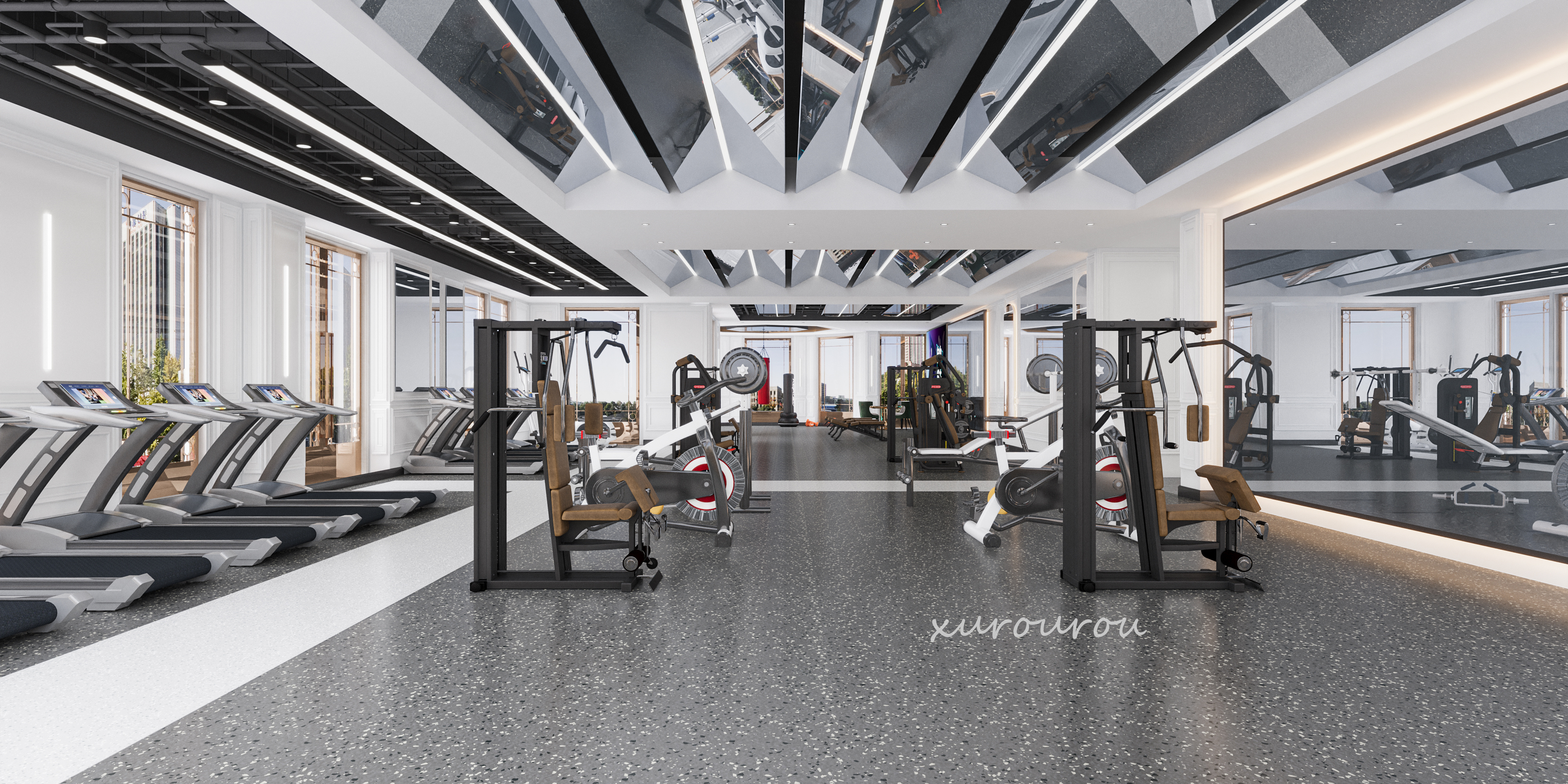 健身房工装设计丨星夜传图-10