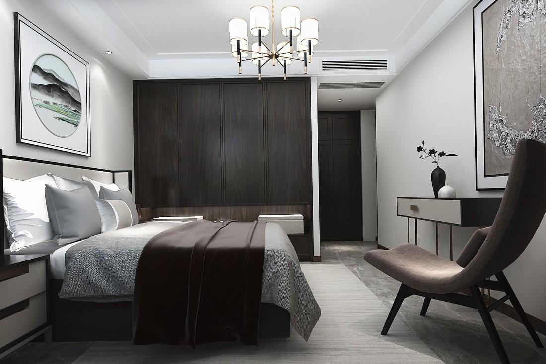 泰安恒基都市森林 154 平现代中式家居设计-12