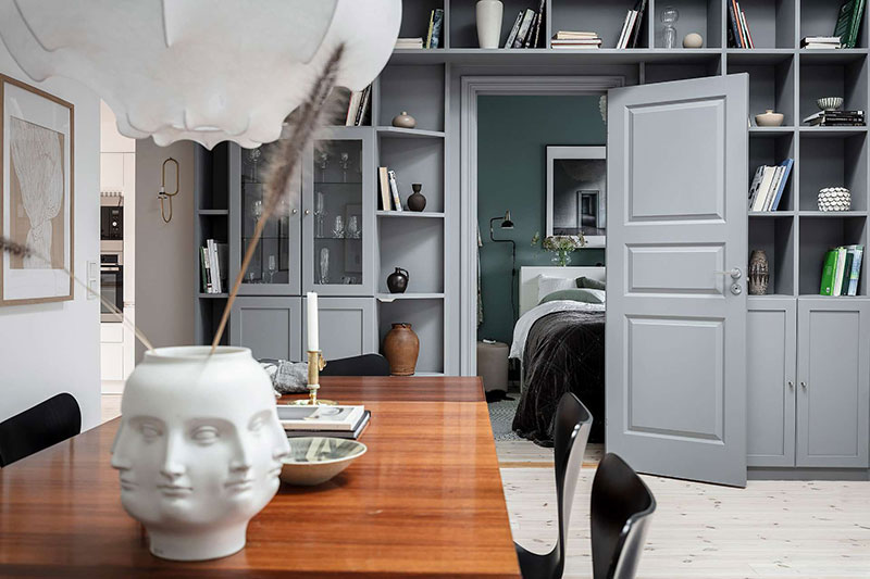 哥德堡特色阁楼公寓 | 倾斜天花板、巨型书架、温馨阳台-13