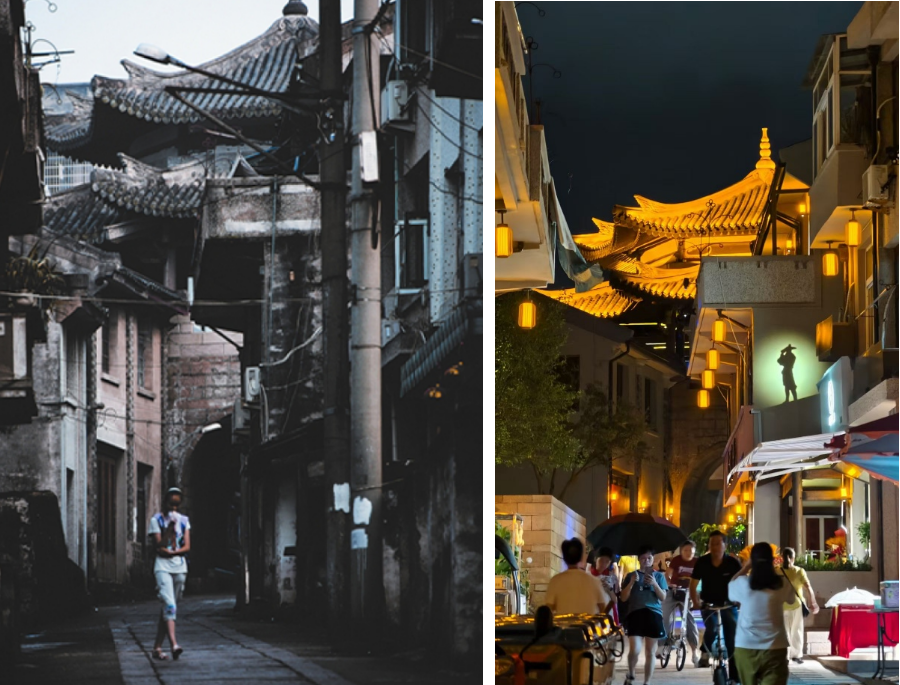 【蓝城时事】49.7万人次！坡南街全线开街！蓝城城市有机更新又一大力作！-8