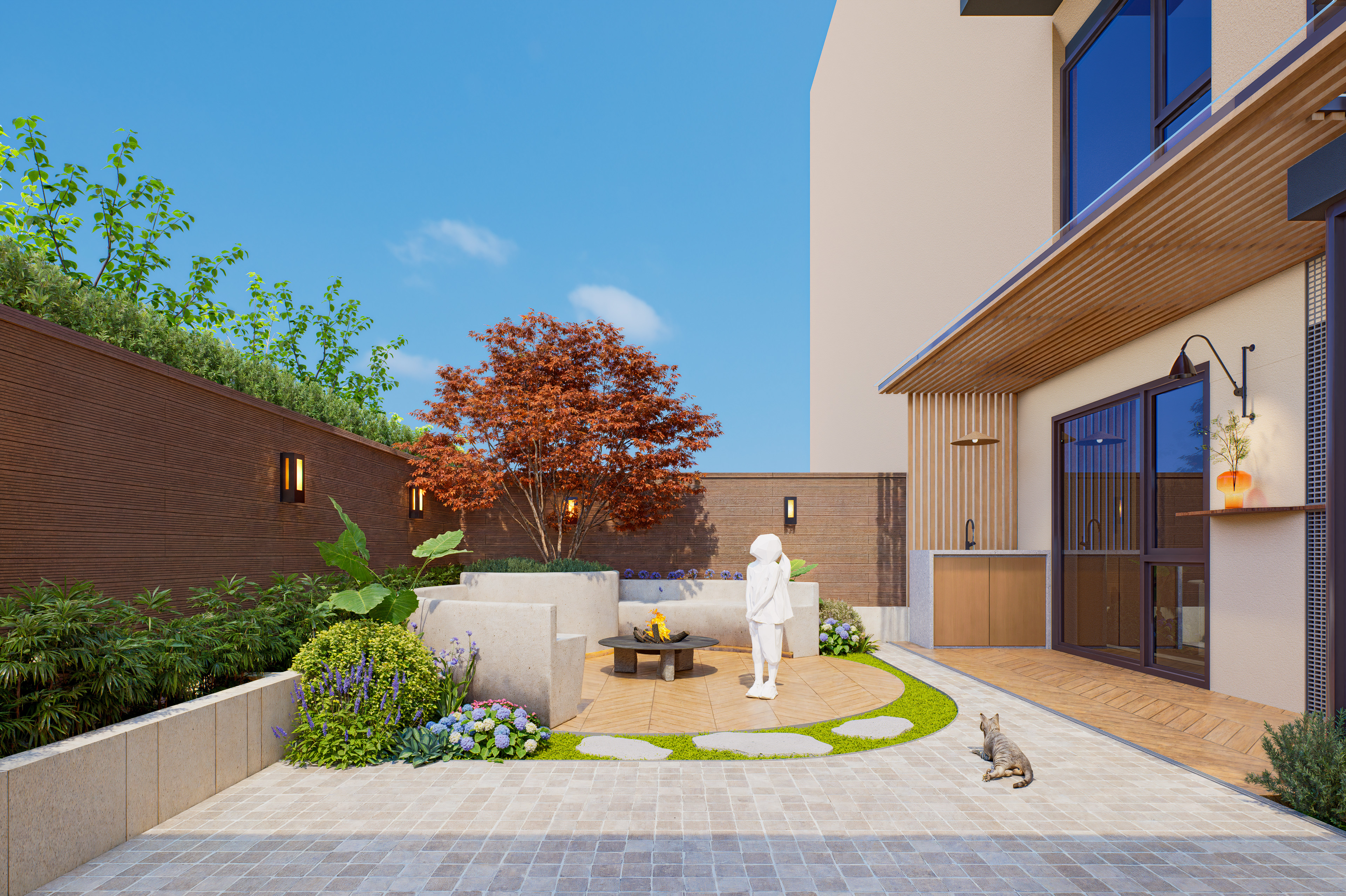 爆改27平小院 花园 庭院 设计 -2