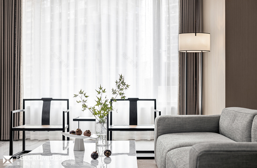 绿地金融国际现代简约风住宅设计丨艺境陈设软装-0