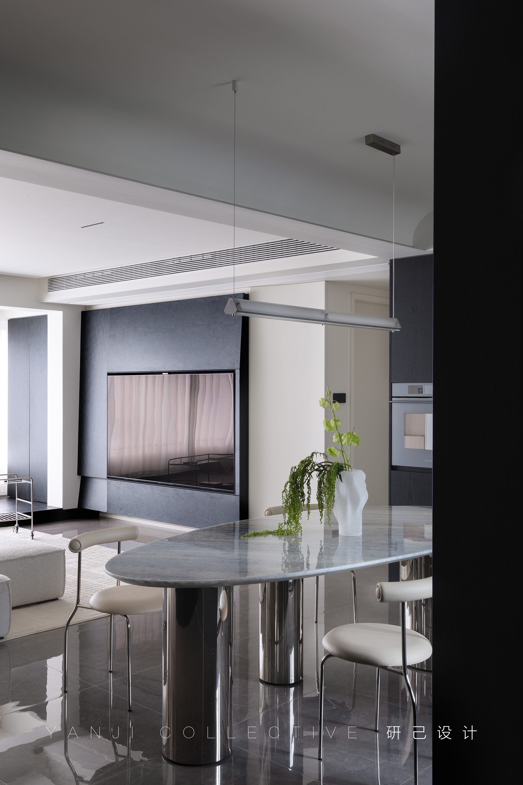 研己实景·142平精装修改造蓝调新家丨中国北京丨研己设计-14