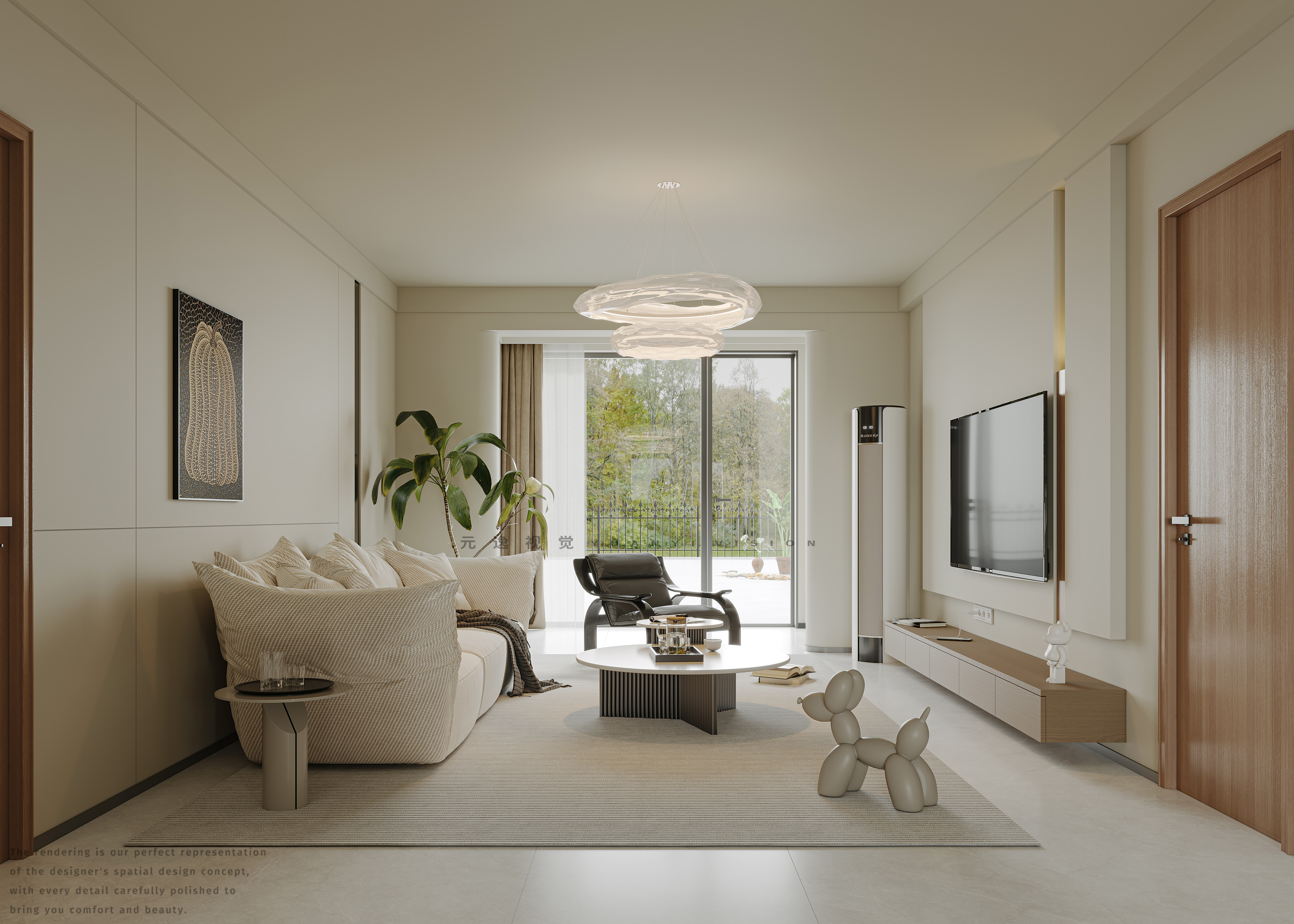 侘寂风客厅+卧室家装丨个人-6