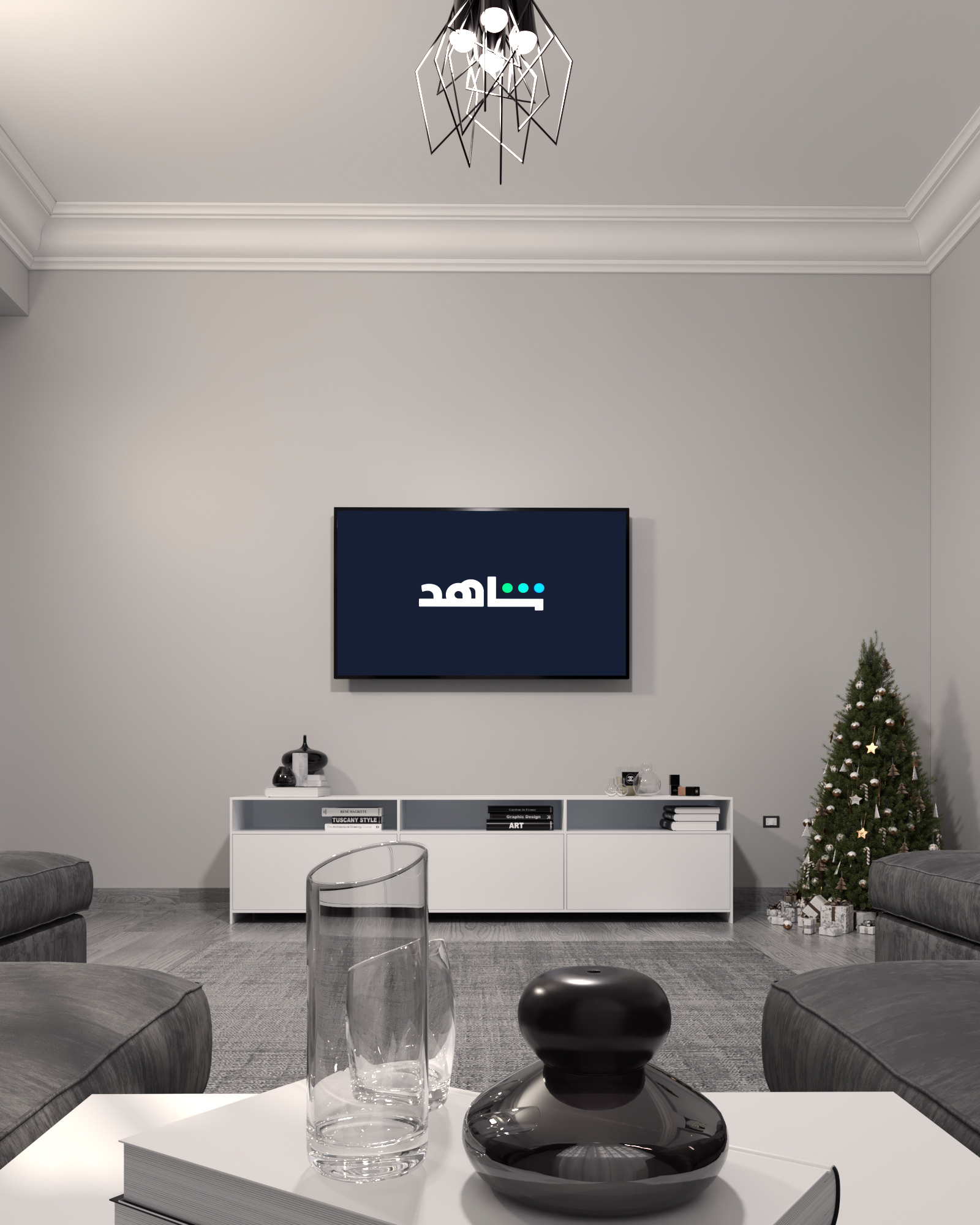 LIVING ROOM - REAL & RENDER Interior Design-6