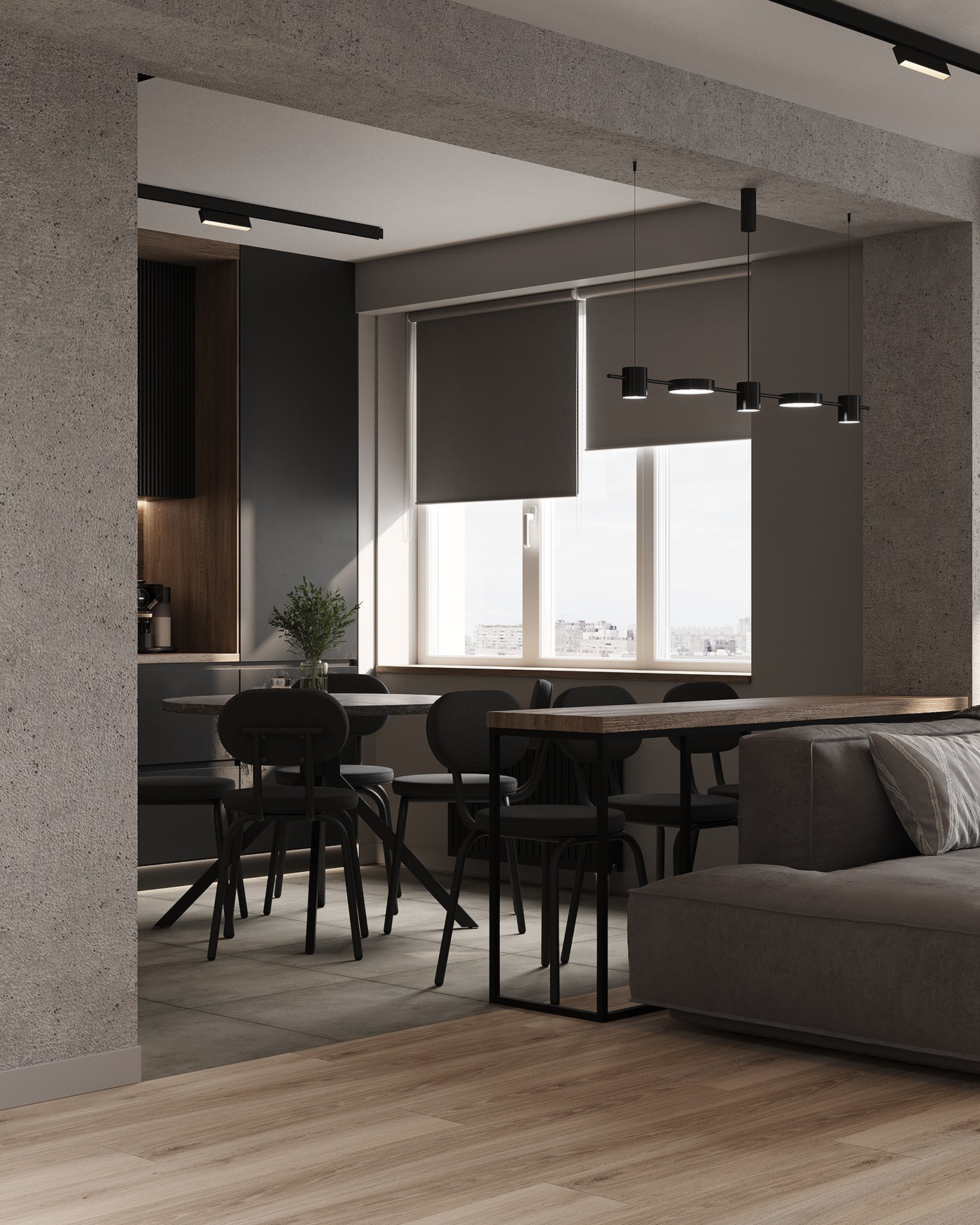 深色系小空间公寓设计 别样的精致！-7