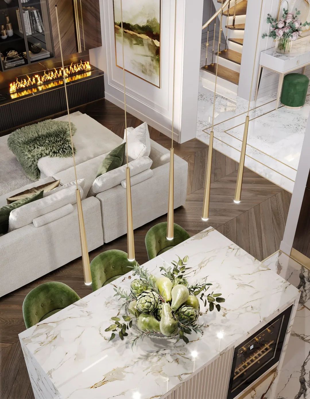 现代轻奢风的居住空间-24