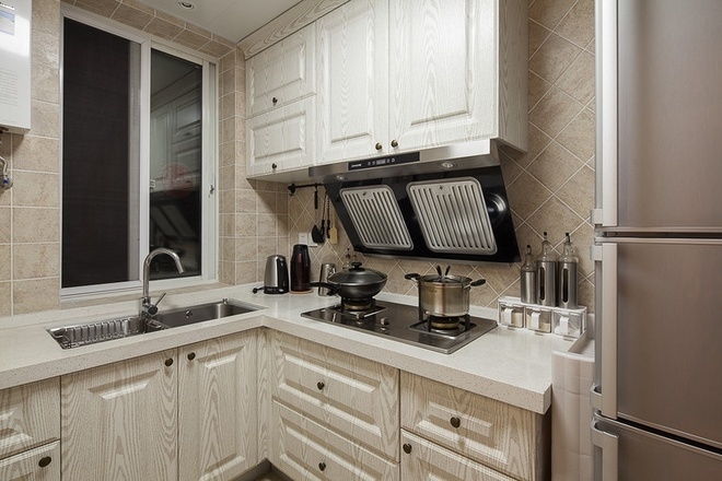 【上海实创装饰】月季园70平老房翻新温馨简约美式爱巢-3