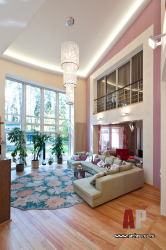 尼古拉山上带花卉主题的新艺术风格别墅室内设计丨Серов Егор-14