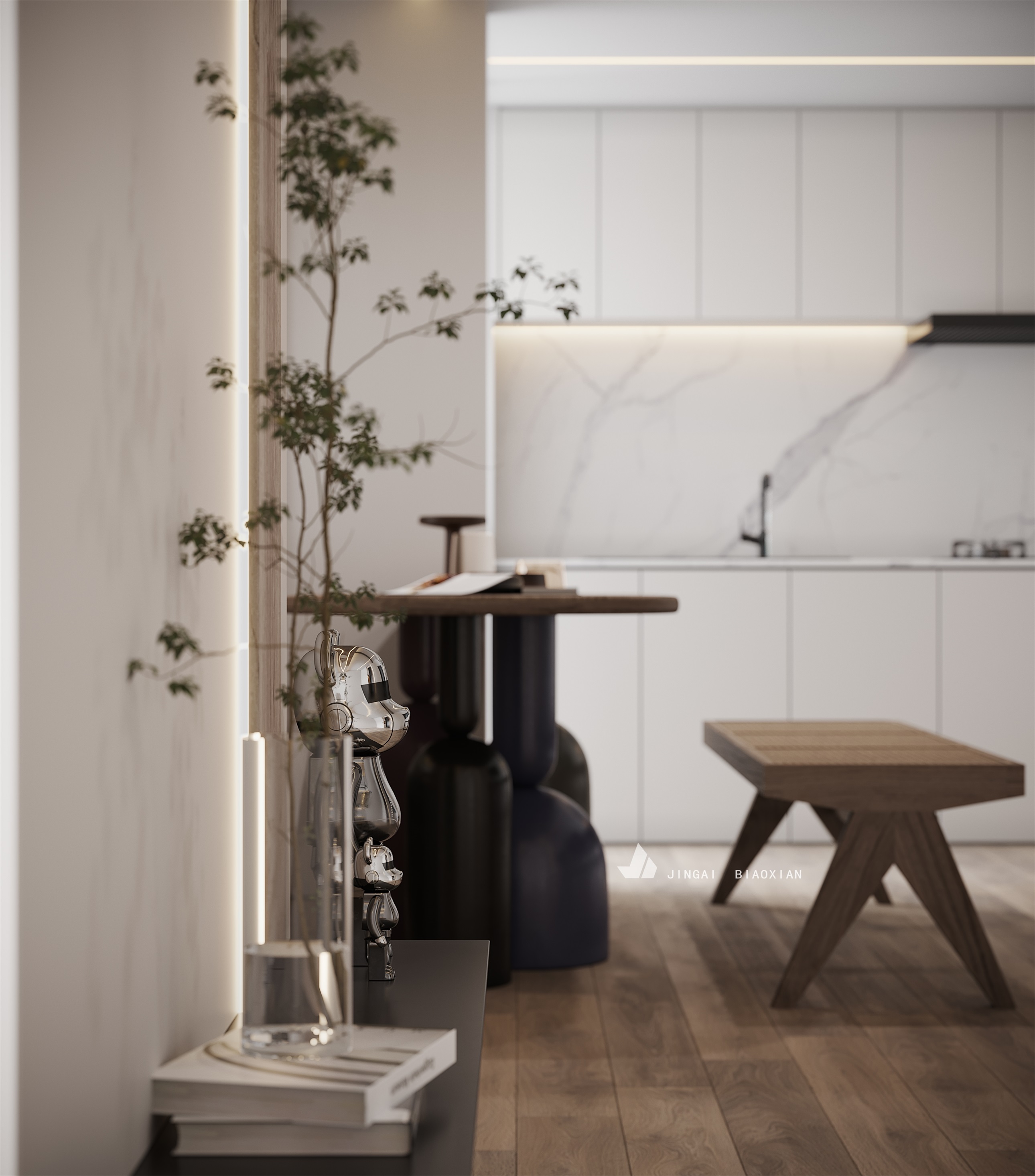 金该视觉呈现的时尚办公空间丨朱晨毅-3